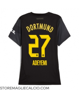 Borussia Dortmund Karim Adeyemi #27 Maglia Gara Trasferta Repliche 2024-25 Donna Maniche Corte